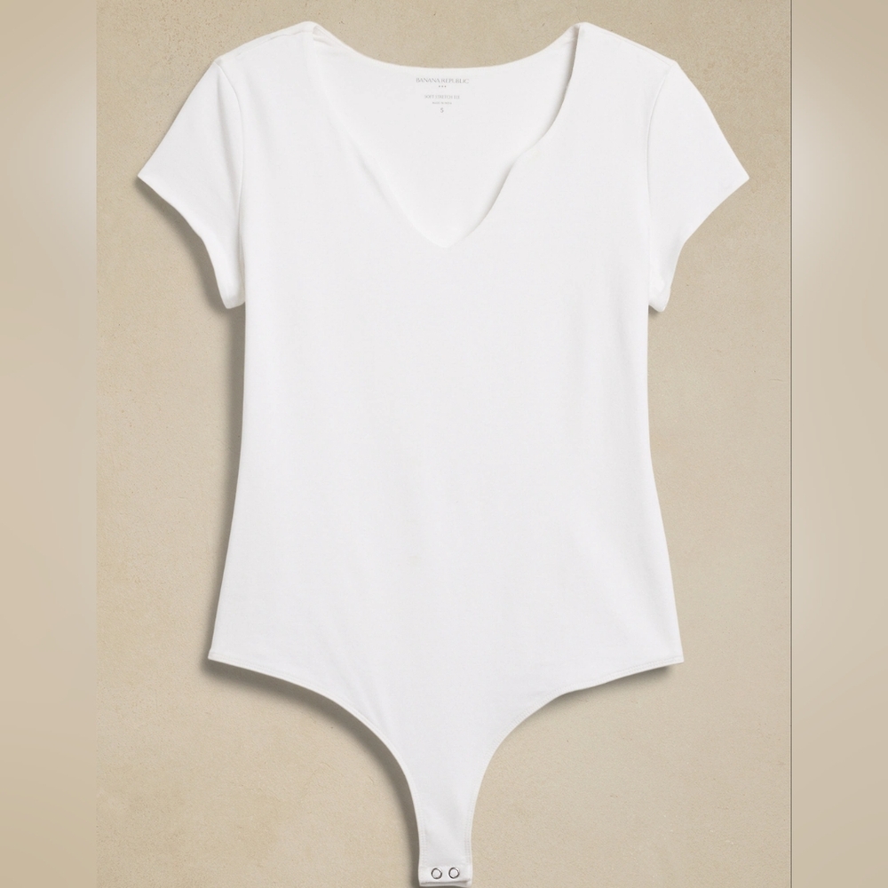 NWT BANANA REPUBLIC | Split Neck Bodysuit - Picture 1 of 5